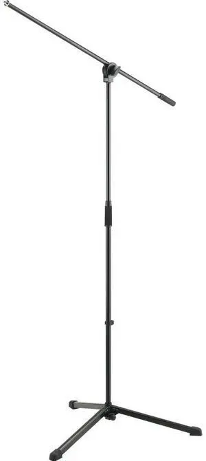 K&M 25400 Microphone Stand with Boom Arm, 35-62.9" Adjustable Height, Black