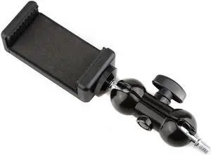CAMVATE 360 Degree Swivel Ball Head Mount & Phonetrap Smartphone Holder for Cell Phone, Black