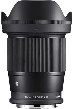 Sigma 16mm f/1.4 DC DN Contemporary Lens for L Mount, Bundle with ProOptic 67mm Filter Kit, Cleaning Kit, Lens Cap Tether, Flex Lens Shade, Mac Software Kit, Lens Cleaner