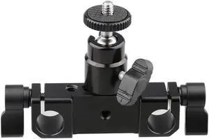 CAMVATE 15mm Rod Clamp Railblock with 1/4 Hot Shoe Mount Mini Ball Head #C1145