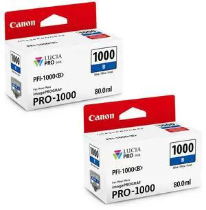 Canon 2 Pack PFI-1000B Blue LUCIA PRO ink for imagePROGRAF PRO-1000