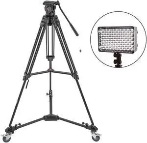 3Pod Video Tripod & Head Bundle with Flashpoint 144 LED #3P-V3AH-K