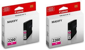 Canon 2 Pack PGI-2200 Magenta Pigment Ink Tank for Select MAXIFY Series Printers