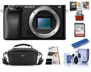Sony Alpha a6100 Mirrorless Digital Camera Body With Free Mac Accessory Bundle