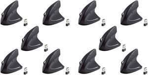 iMicro 10 Pack MO-WVEO01 2.4GHz Wireless Vertical Ergonomic Optical Mouse,