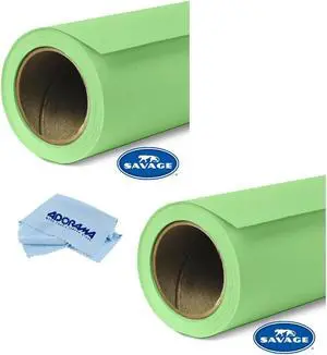 Savage 2x Widetone Seamles Background Paper 86"wide x36'Mint Green W/Micro Cloth