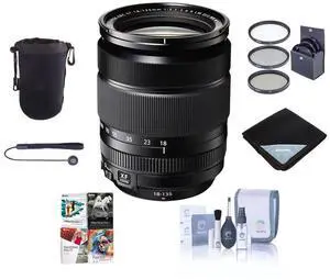 Fujifilm XF 18-135mm f/3.5-5.6 R LM OIS WR Lens, Bundle with ProOptic 67mm Filter Kit, Lens Wrap, Cleaning Kit, Lens Case, Lens Cap Tether, PC Software Kit