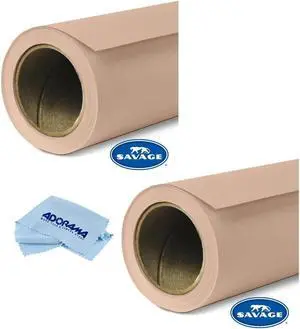 Savage 2x Widetone Seamless Background Paper 86"wide x 36'Pecan With Micro Cloth