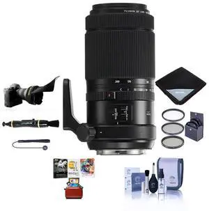 Fujifilm GF 100-200mm f/5.6 R LM OIS WR Lens, Bundle with ProOptic 67mm Filter Kit, Flex Lens Shade, Lens Wrap, LensPen Cleaner, Lens Cap Tether, Cleaning Kit, Mac Software Kit