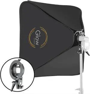 Glow 31 x 31" Quick Softbox with Shoe Mount S-Type Flash Bracket (80x80cm)
