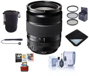 Fujifilm XF 18-135mm f/3.5-5.6 R LM OIS WR Lens, Bundle with ProOptic 67mm Filter Kit, Lens Wrap, Lens Cap Tether, Cleaning Kit, Lens Case, Mac Software Kit