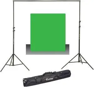Westcott 9 x 10ft Green Screen Cotton Background W/10' Background Support System
