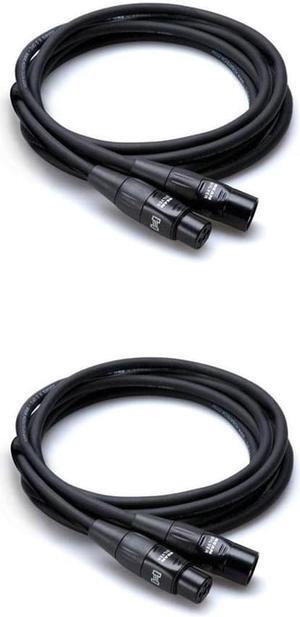 Hosa Technology 2 Pack Hosa Professional Rean XLR3F to XLR3M Mic Cable, 50'