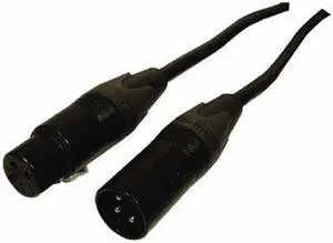 Comprehensive 30' Performer Lo-Z Microphone Cable with Neutrik, Black/Nickel