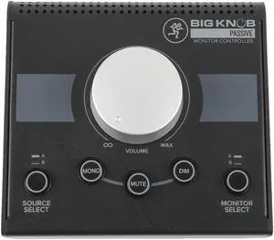 Mackie Big Knob Passive 2x2 Studio Monitor Controller W/2x 6' 1/4" TRS Cable