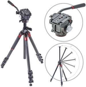 3Pod Orbit 4-Section Carbon Fiber Tripod, Bundle with Q3 Fluid Video Head