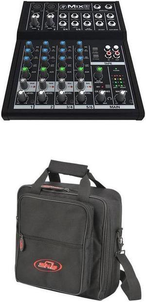 Mackie Mix8 8-Channel Mixer - With SKB Universal Equipment/Mixer Bag #MIX8 A