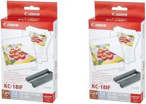 Canon 2 Pack KC-18IF Color Ink/Label Set #7741A001 2