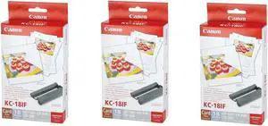 Canon 3 Pack KC-18IF Color Ink/Label Set #7741A001 3