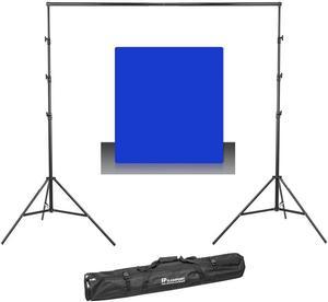 Westcott 9 x 10ft Blue Screen Cotton Background W/Flashpoint 13' Background Sys