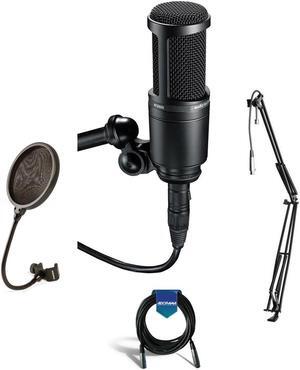 Audio-Technica AT2020 Side-Address Cardioid Condenser Microphone - Bundle