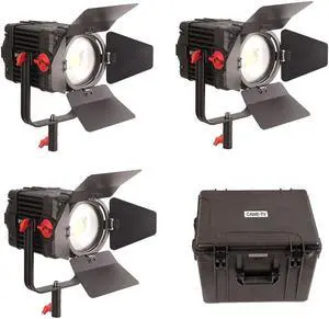 Came-TV Boltzen 150W Fresnel Focusable LED Daylight 3-Light Kit #F-150W-3KIT