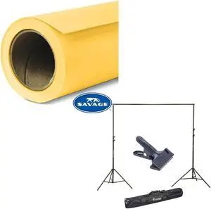 Savage Widetone Seamless Background Paper 86" x 36' Sand, #4 With 10' Support
