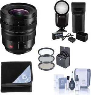 Panasonic 16-35m f/4.0 LUMIX S Pro LMount Lens With FP Zoom Li-on X R2 TTL Flash Panasonic 16-35m f/4.0 LUMIX S Pro LMount Lens With FP Zoom Li-on X R2 TTL Flash