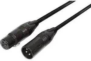 Comprehensive Touring Series Lo-Z Microphone Cable with Neutrik Black-Gold 15ft