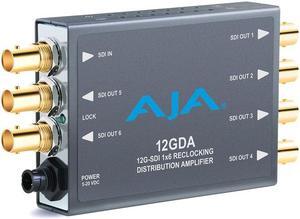 AJA 1x6 12G HD/SD SDI Reclocking Distribution Amplifier #12GDA