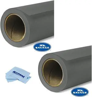 Savage 2x Widetone Seamless Background Paper 86"wide x 36'Thunder Gray W/Cloth