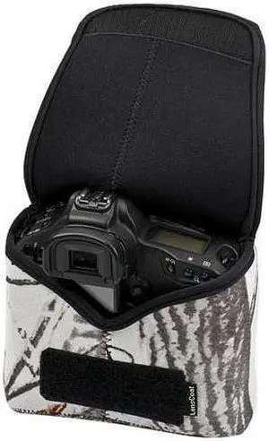 LensCoat BodyBag Pro, Neoprene Bag for Pro DSLR Digital SLR Bodies - Realtree Hardwoods Snow (hws)