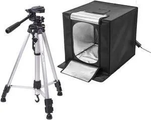 Glow LED Studio-Cube Portable Shooting Tent with Dimmer (27") With Tripod