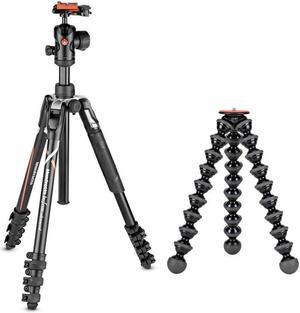Manfrotto Befree 4-Section Tripod with Ballhead for Sony Alpha W/Joby GorillaPod