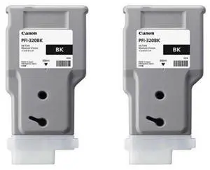 Canon Canon PFI-320 Pigment Ink Tank (Black, 2-Pack) in Retail Packaging