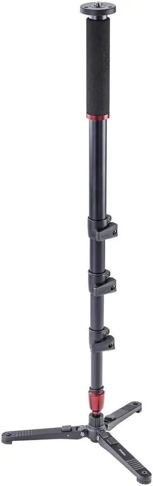 3Pod Orbit 4-Section Aluminum Handheld Monopod Stick for DSLR Photo & Video, Sports Cameras, Fluid Base Tripod Legs with Bag