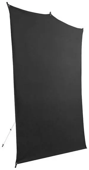 Savage 5x7' Black Background Backdrop Travel Kit, Includes Aluminum Stand and Carry Bag
