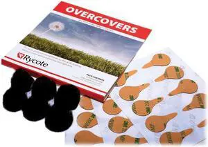 Rycote 6x Fur Discs Overcovers with 30x Stickies for Lavalier Mics, Black