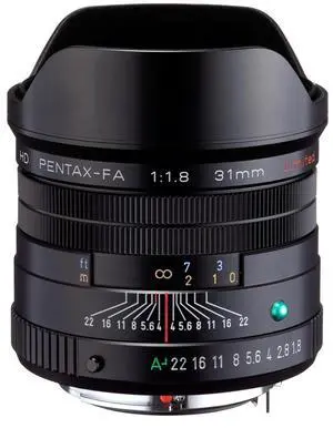 Pentax HD Pentax-FA 31mm f/1.8 Limited Lens, Black #20210