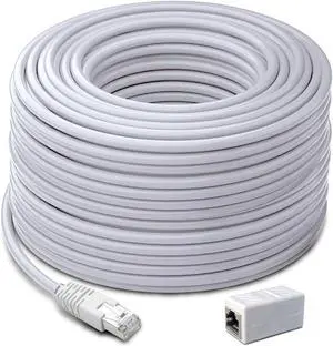Swann Cat5 Security Ethernet Cable, 200', White #SWNHD-60MCAT5E-GL