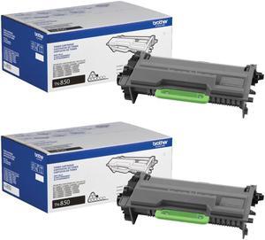 Brother 2 Pack TN850 High Yield Toner Cartridge, Up to 8000 Pages, Black #TN8502