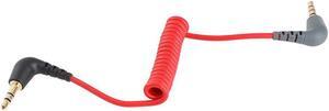 CAMVATE 3.5mm Right-Angle TRS to 3.5mm Right-Angle TRRS Coiled Cable #C2560
