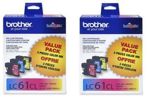 Brother 2 Pack Of LC613PKS Cyan/Magenta/Yellow Ink Cartridge, 3-Pack #LC613PKS 2