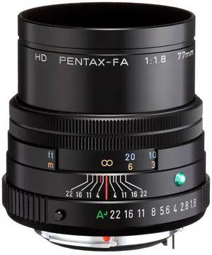 Pentax Pentax HD 77mmF1.8 Limited Black Limited Medium telephoto Prime Lens, High-Performance HD Coating, Round Diaphragm (27880)