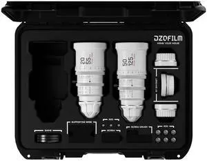 DZOFILM Pictor 20-55mm and 50-125mm T2.8 Super35 Parfocal Cine Lens Bundle for PL Mount and Canon EF, White