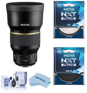 Pentax HD Pentax-D FA 85mm f/1.4 ED SDM AW Lens, Bundle with Hoya 82mm UV+CPL Filter Kit, Cleaning Kit, Cloth