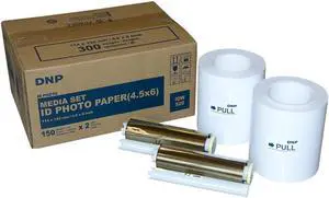DNP 4.5x6" IDW520 Printer System Media, 150 Prints Per Roll, 2-Pack #IDW52045X6