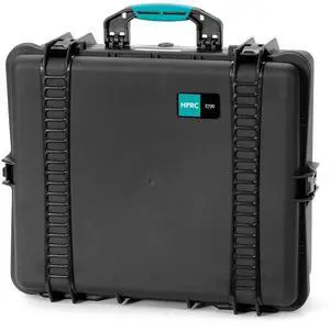 HPRC 2700CUB Resin Hard Case with Cubed Foam, Black with Blue Handle