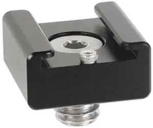 CAMVATE 3/8"-16 Cold Shoe Mount Adapter with ARRI Locating Pins for RED Komodo Camera Cage
