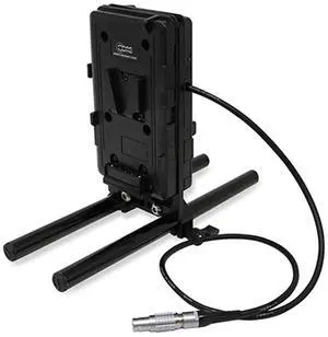Core SWX 15mm Rail Mount Cheese Plate with Sharkfin V-Mount Battery Plate and 18" 6-Pin RED LEMO Cable for RED DSMC2